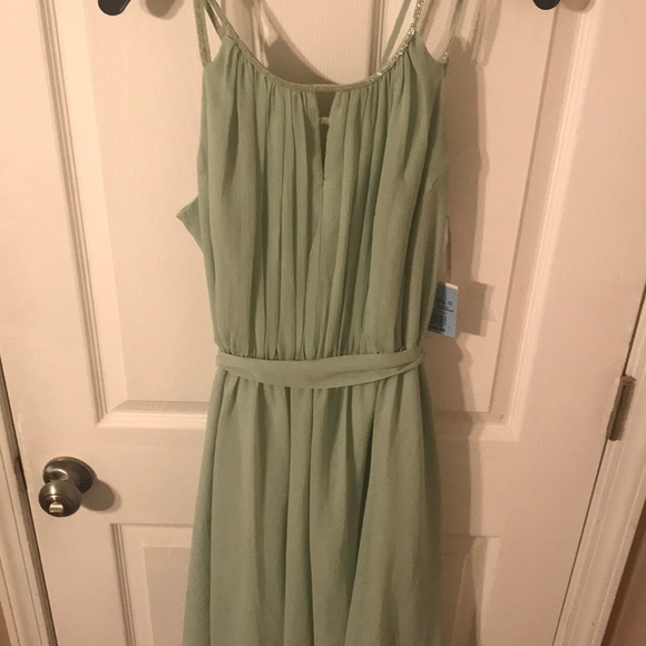 David's Bridal Dresses & Skirts - Mint/Light Green Knee Length Chiffon Dress